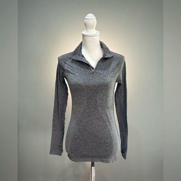 Gray ZYIA Active L/S Workout Top Size S EUC - Picture 1 of 6